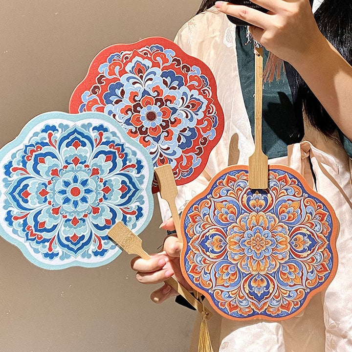 Handcrafted Fan Made of Bamboo and Paper Kalsten
