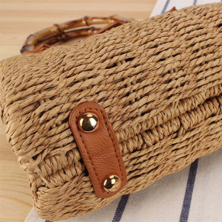 Handbag with Modern Woven Design and Adjustable Shoulder Strap Kalsten