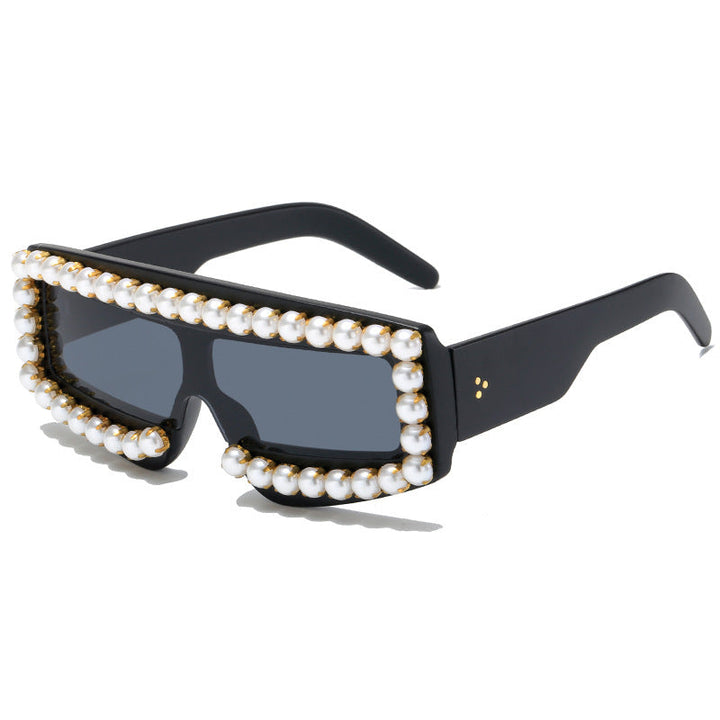 Women's fashionable sunglasses with pearl appliqués Kalsten