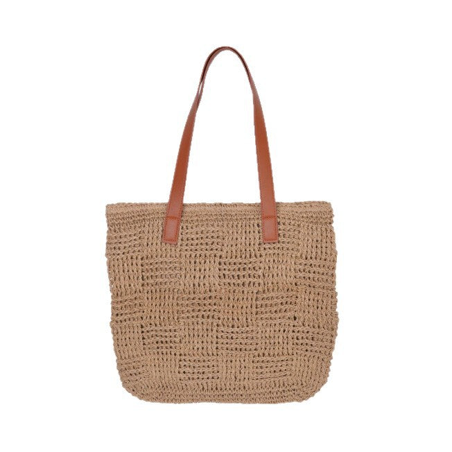 Basket bag with sturdy leather handles Kalsten