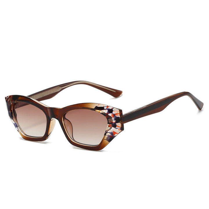 Ladies Cat-Eye Sunglasses with Modern Transparent Accents Kalsten