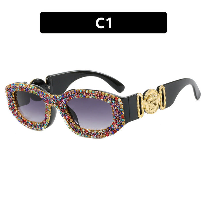Women's extravagantly designed sunglasses with rhinestone-studded frame Kalsten