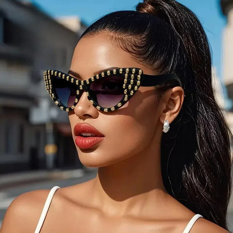 Women Cat-Eye Sunglasses with Color Accented Frame Kalsten