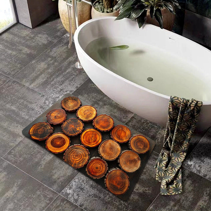 Natural Wood Grain Bath Mat Kalsten