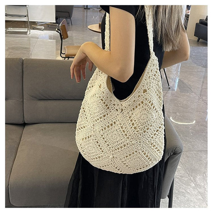 Hand-knotted shoulder bag with airy structure Kalsten