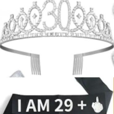 Ladies Glittering Crown with Swarovski Stones Kalsten