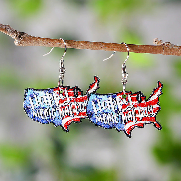 Ladies leather boot charm earrings made of lightweight wood with fish hook closure Kalsten