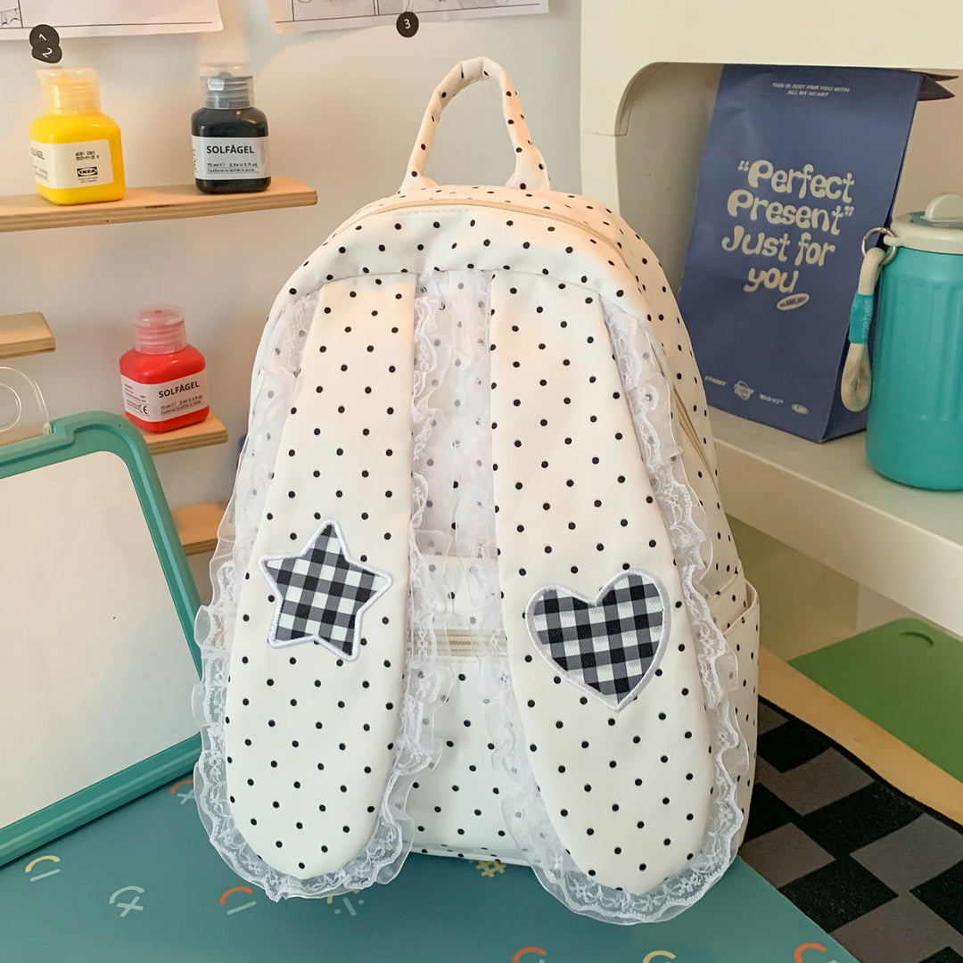 Cute Bunny Ear Design School Backpack