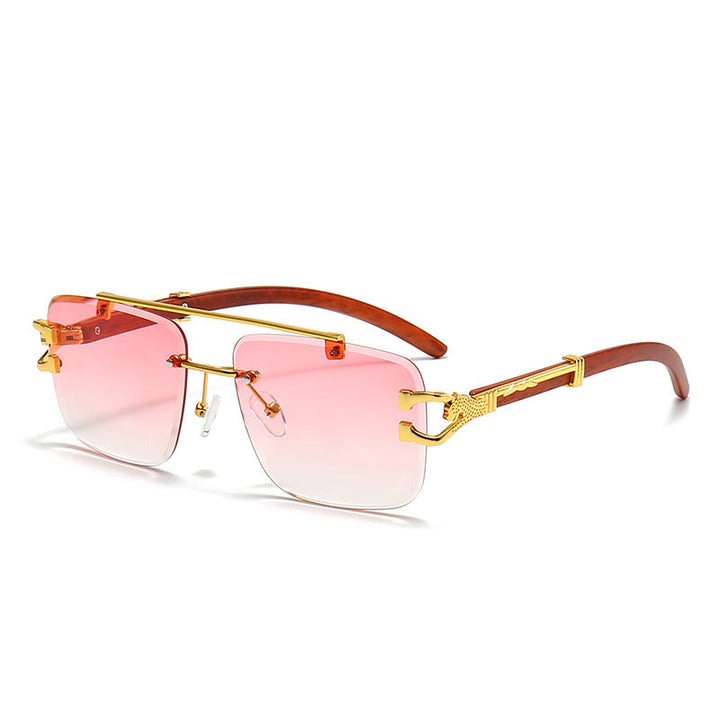 Women's fashionable glasses with stylish wooden frame Kalsten