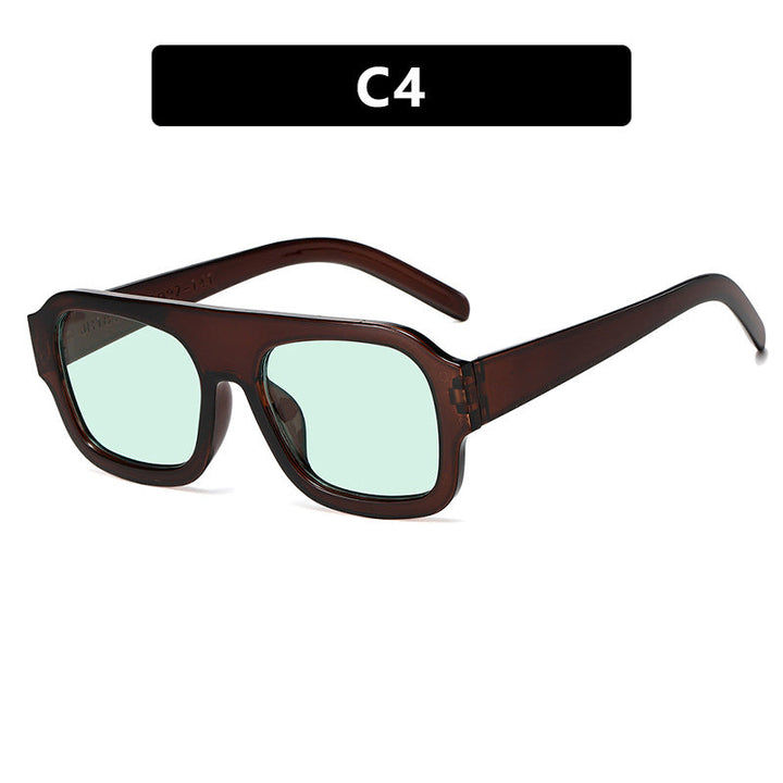 Women’s stylish square sunglasses with eye-catching animal print design Kalsten