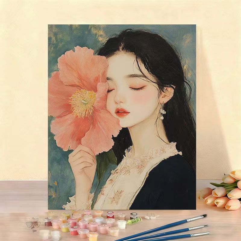 DIY Floral Portrait Paint by Numbers Kit Kalsten