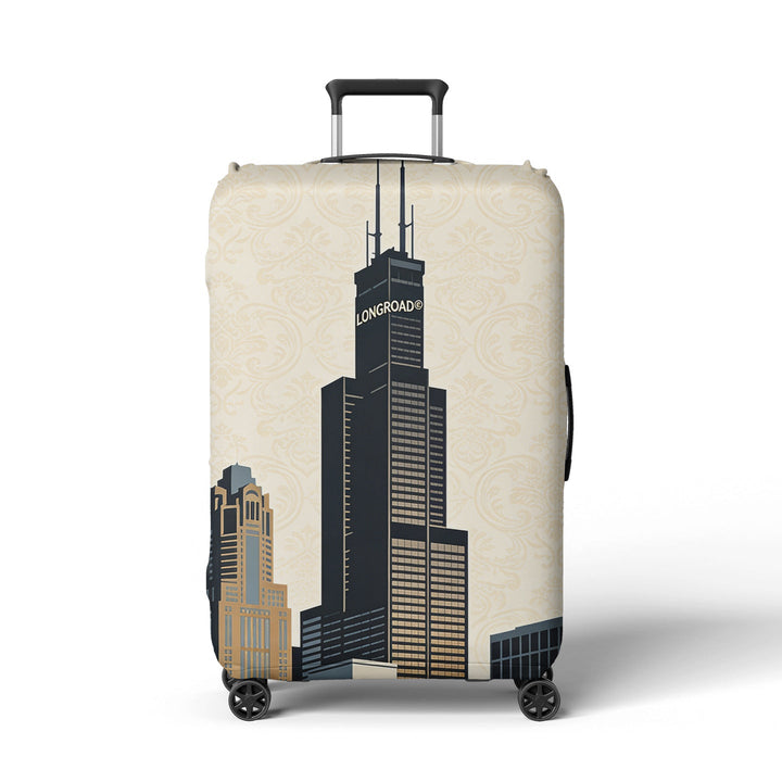 Women's suitcase cover in futuristic design Kalsten