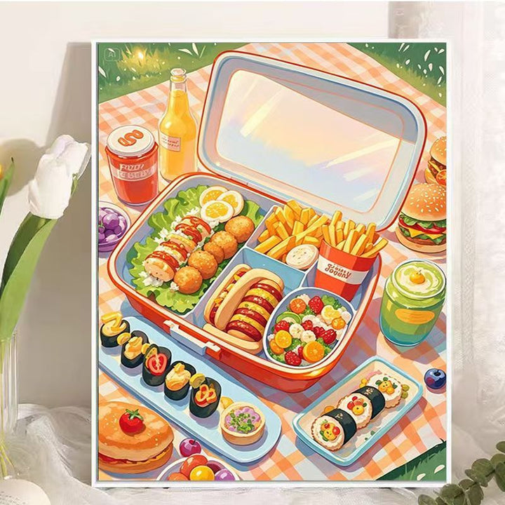 Picnic-Themed Food Illustration Wall Art Kalsten