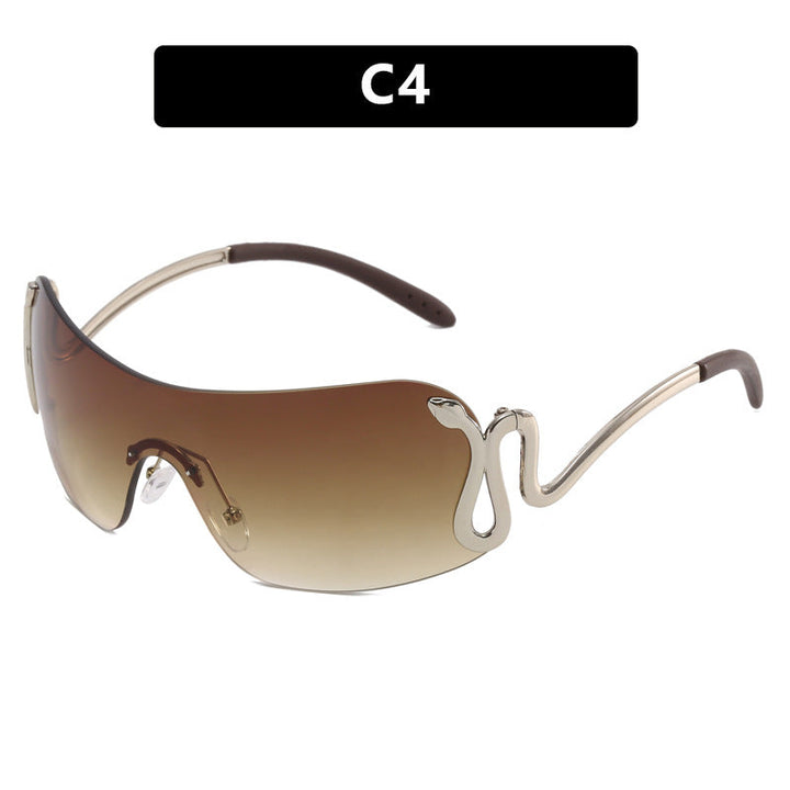 Ladies futuristic sports sunglasses with playful design Kalsten