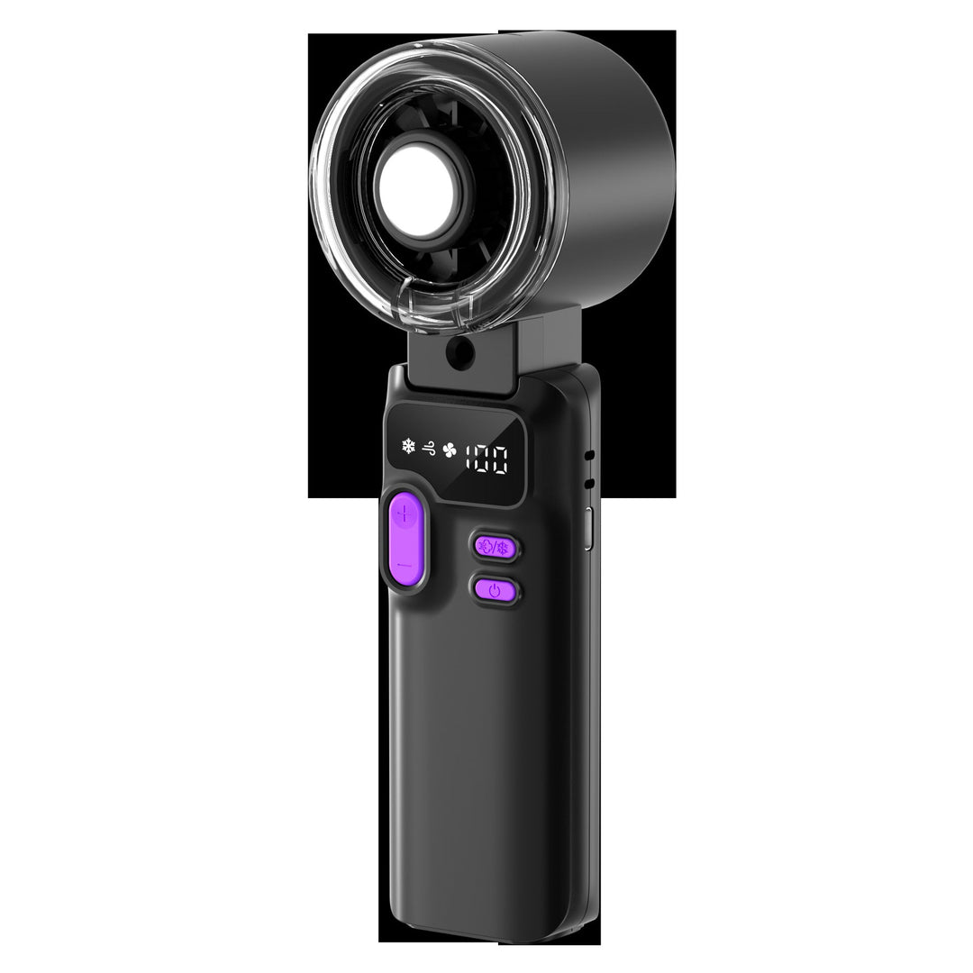 Cooling rechargeable handheld digital display tilt fan with silent brushless motor Kalsten