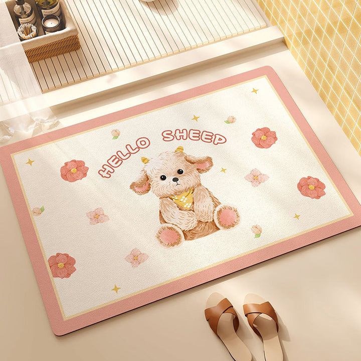 Cute Animal-Themed Plush Floor Mat Kalsten