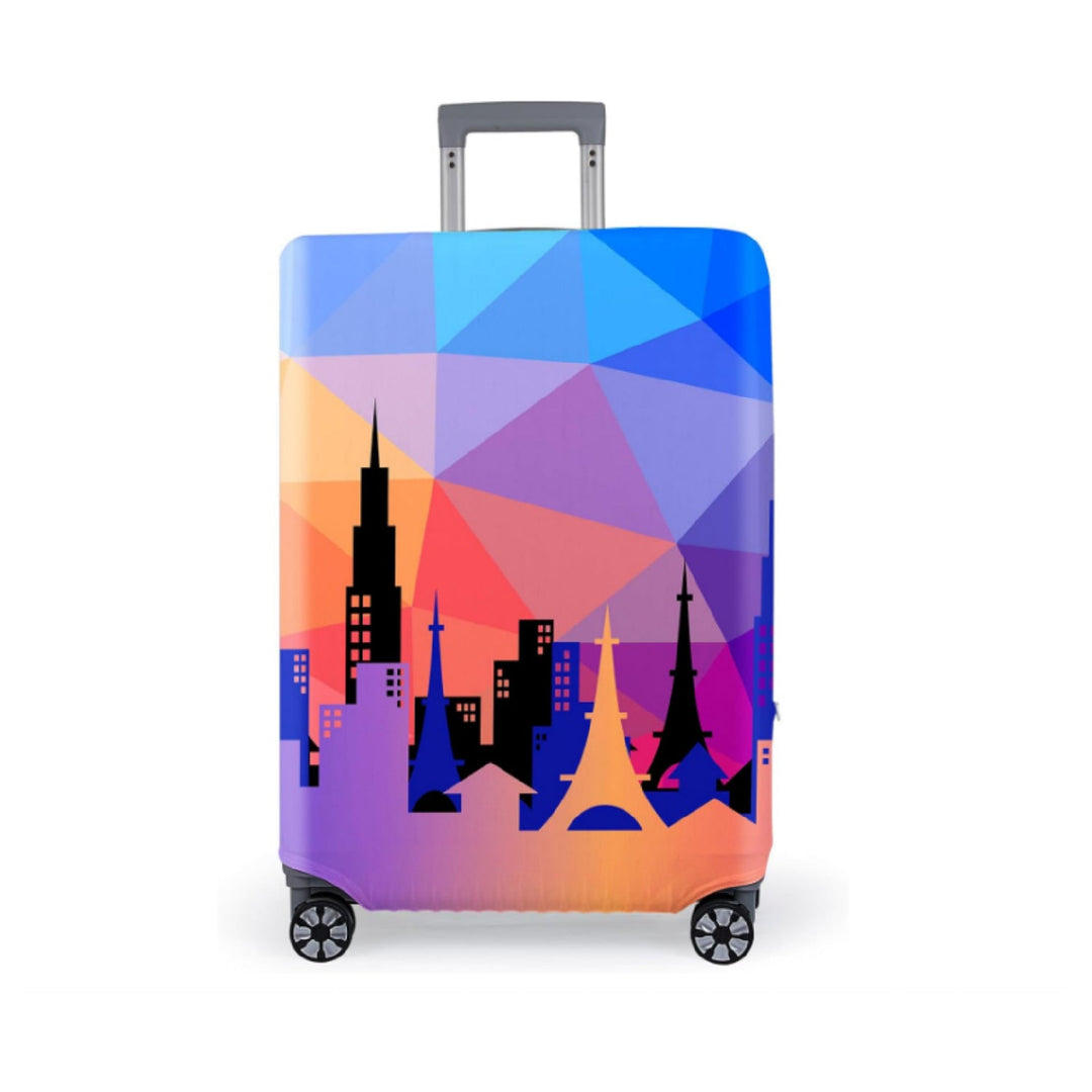 Unisex non-elastic suitcase cover with mandala motif, stretch protective cover for telescopic handle and wheels Kalsten