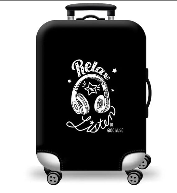 Unisex nan elastic suitcase cover with artistic marble print, shockproof fit and tear-resistant stretch material Kalsten