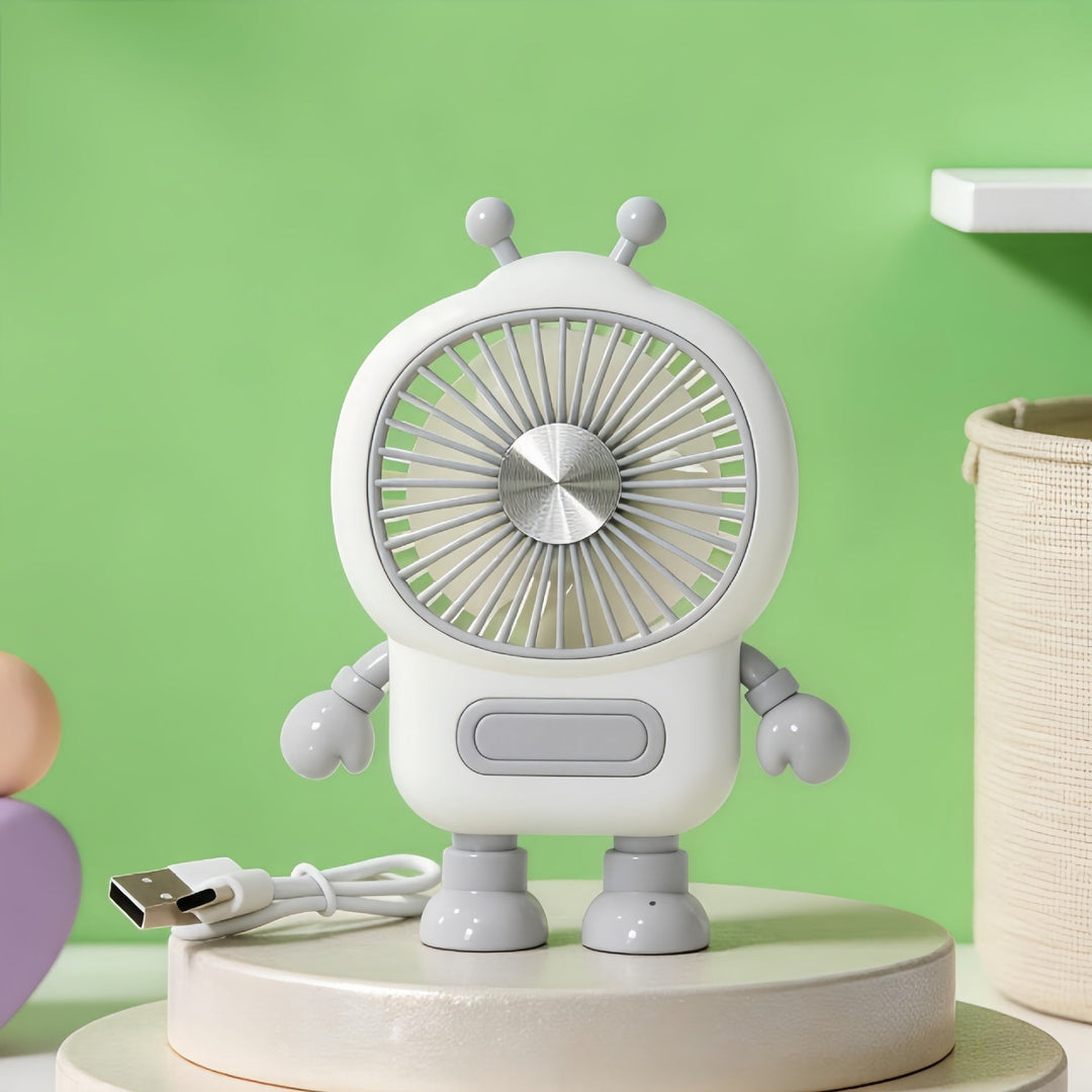 Ladies Portable Robot Fan with USB Charging Function and Flexible Design Kalsten