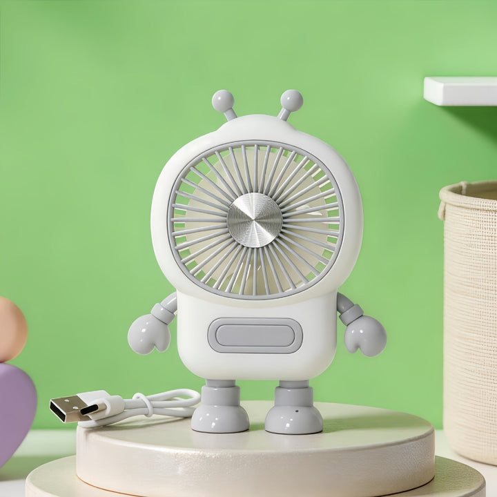 Ladies Portable Robot Fan with USB Charging Function and Flexible Design Kalsten