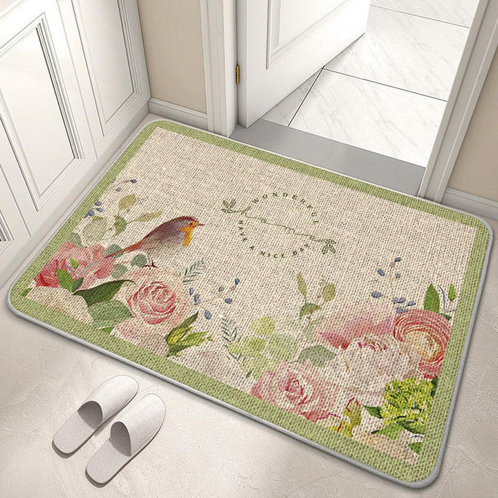Decorative Floral Welcome Mat Kalsten