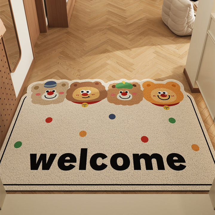 Playful Cat-Themed Welcome Mat