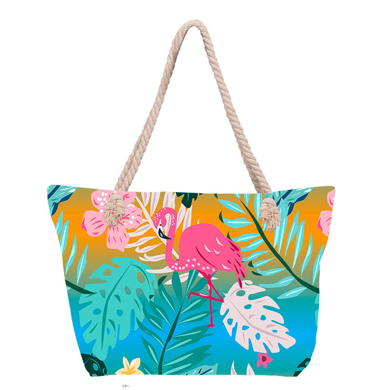 Beach bag with floral pattern Kalsten