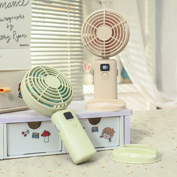 Women's Portable Mini Fan with Digital Display Kalsten