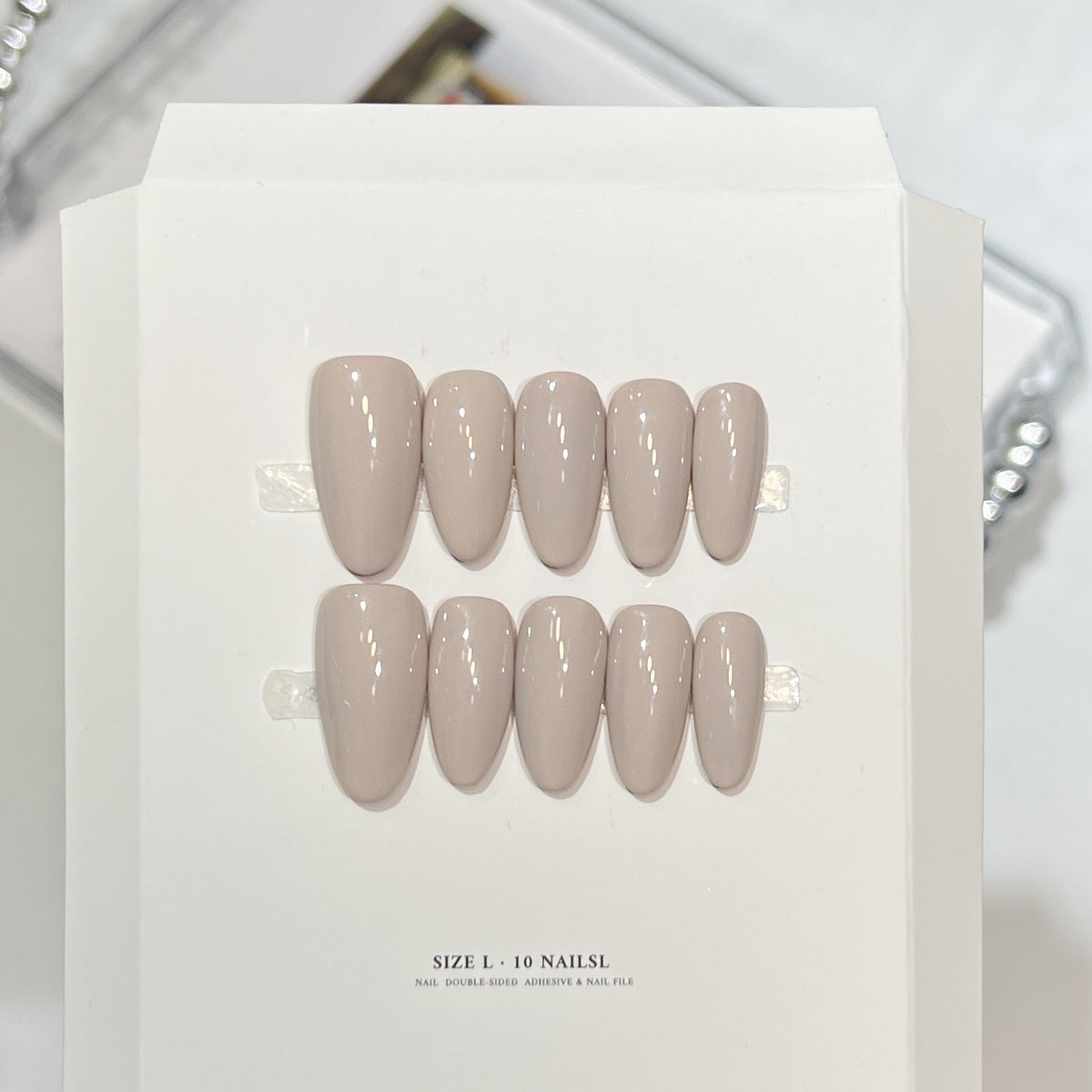 Stiletto Press-On Nail Art Set with Elegant French Tips Acalora