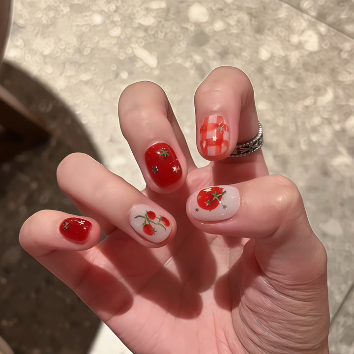Artificial artificial nails with fruity strawberry design Kalsten
