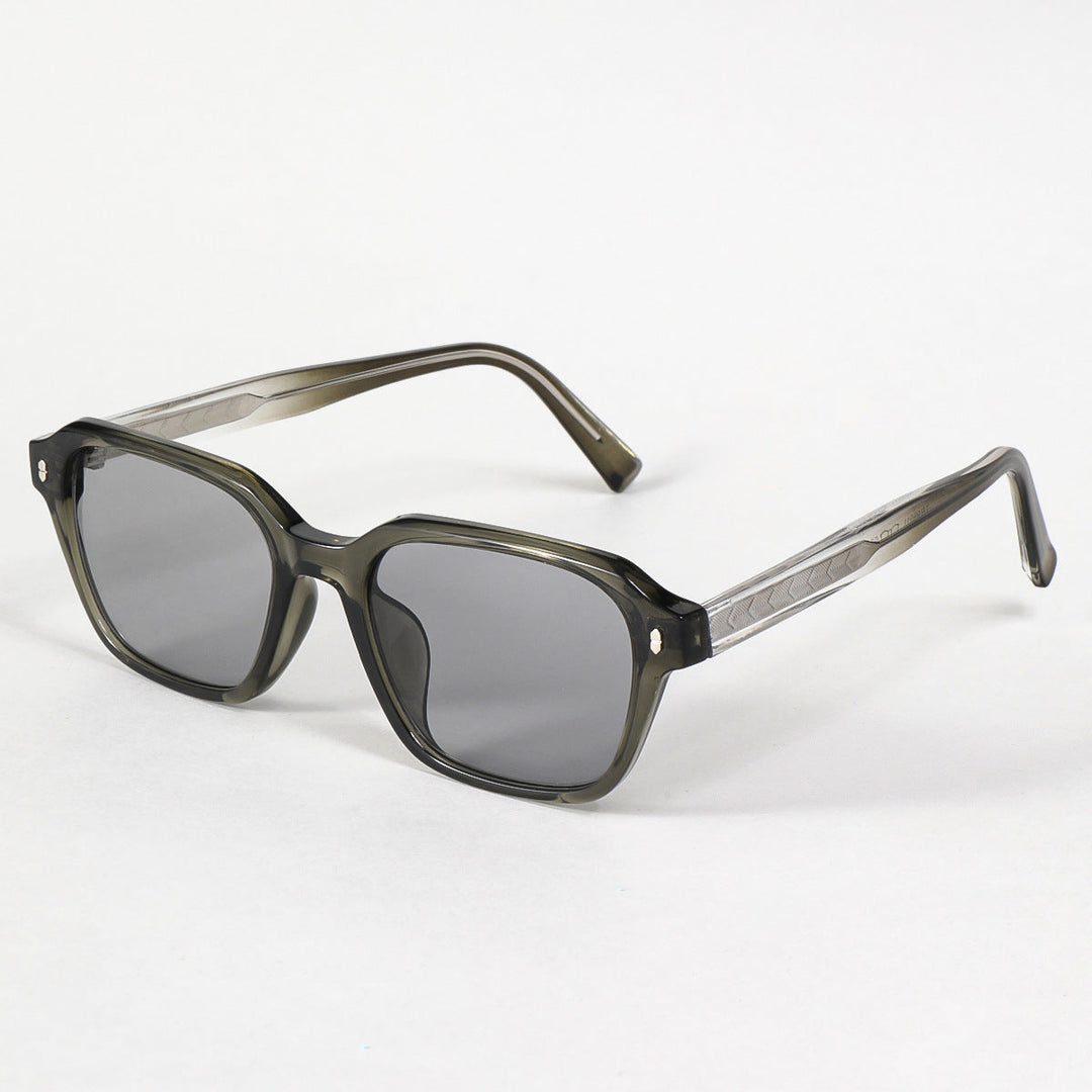 Women's rectangular sunglasses with trendy transparent frame Kalsten