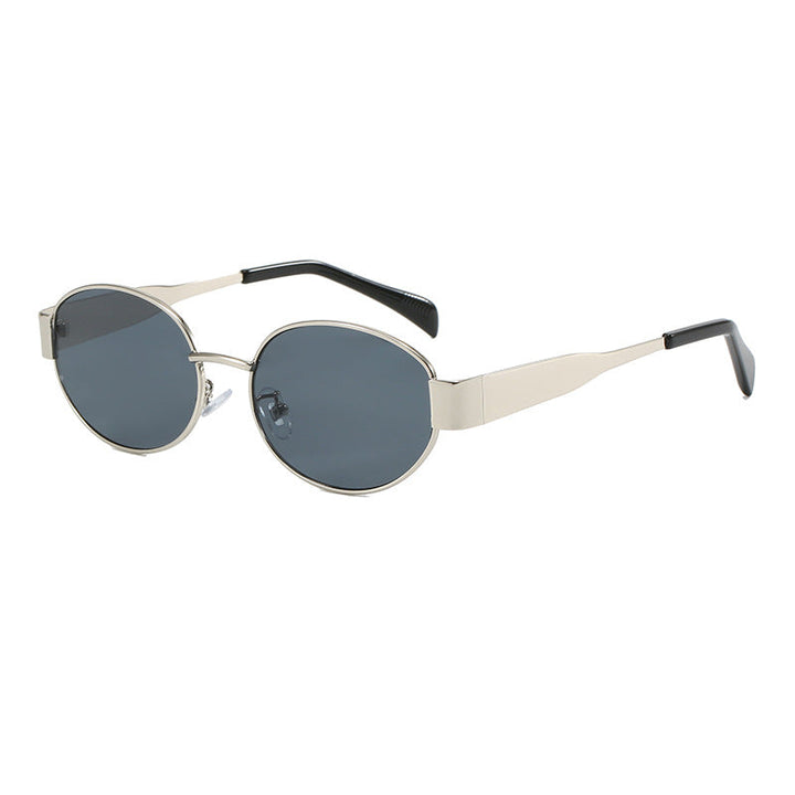 Oval sunglasses with elegant metal frame Kalsten