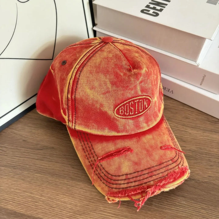 Men's Distressed Denim Effect Baseball Cap Kalsten