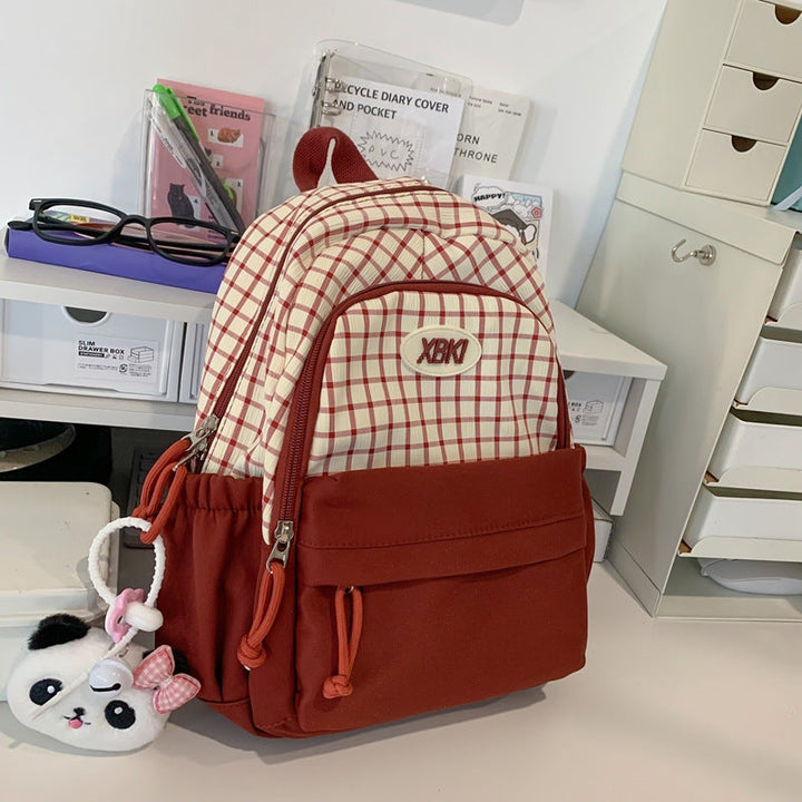 Chic Plaid Design School Backpack Kalsten