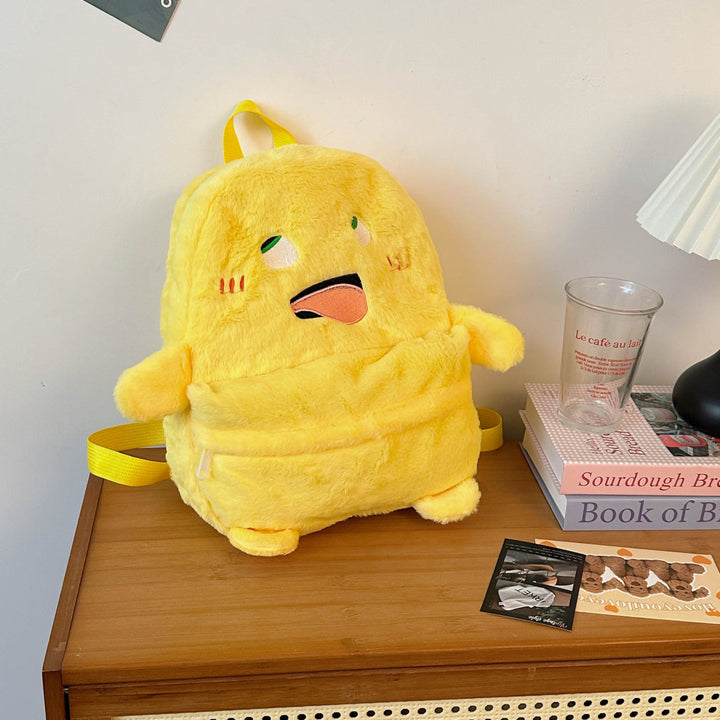 Plush Backpack with Cheerful Face Kalsten