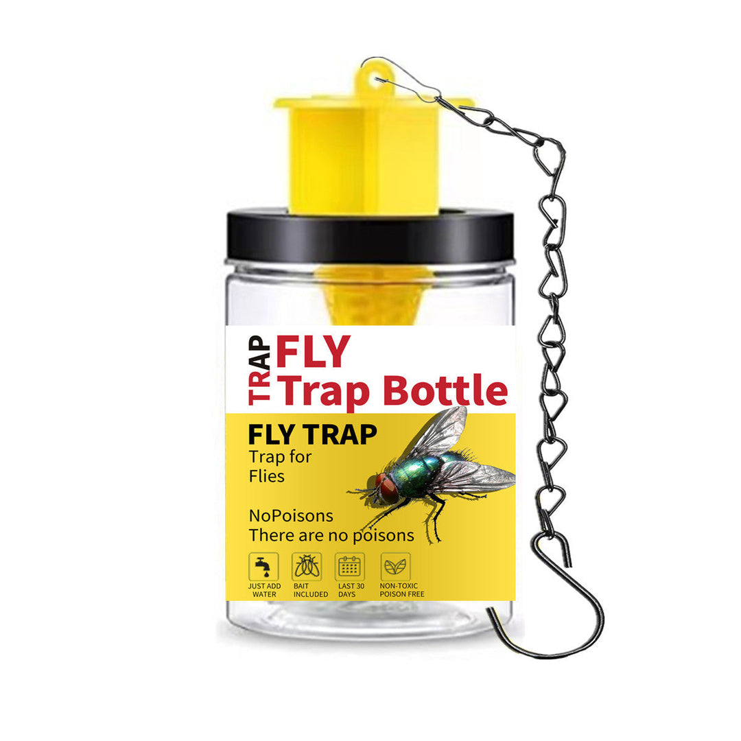Reusable Hanging fly trap bottle with non-toxic bait dispenser Kalsten
