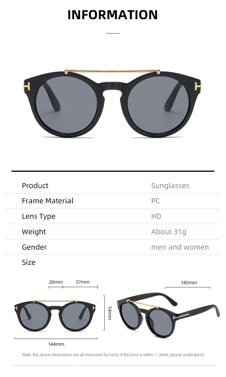 Ladies fashionable sunglasses with elegant round lenses Kalsten