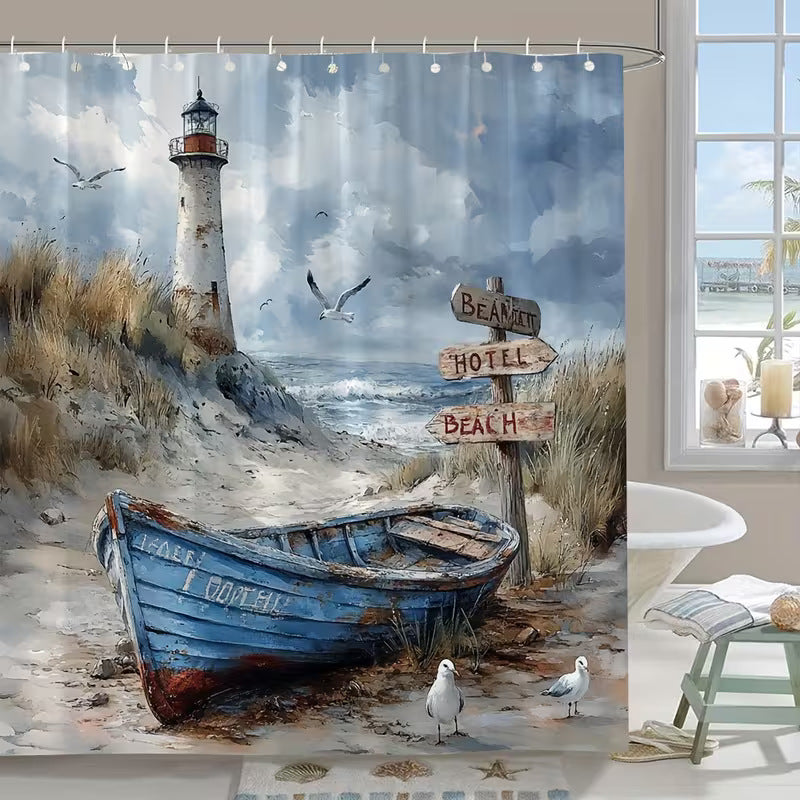 Coastal Scene Shower Curtain Kalsten