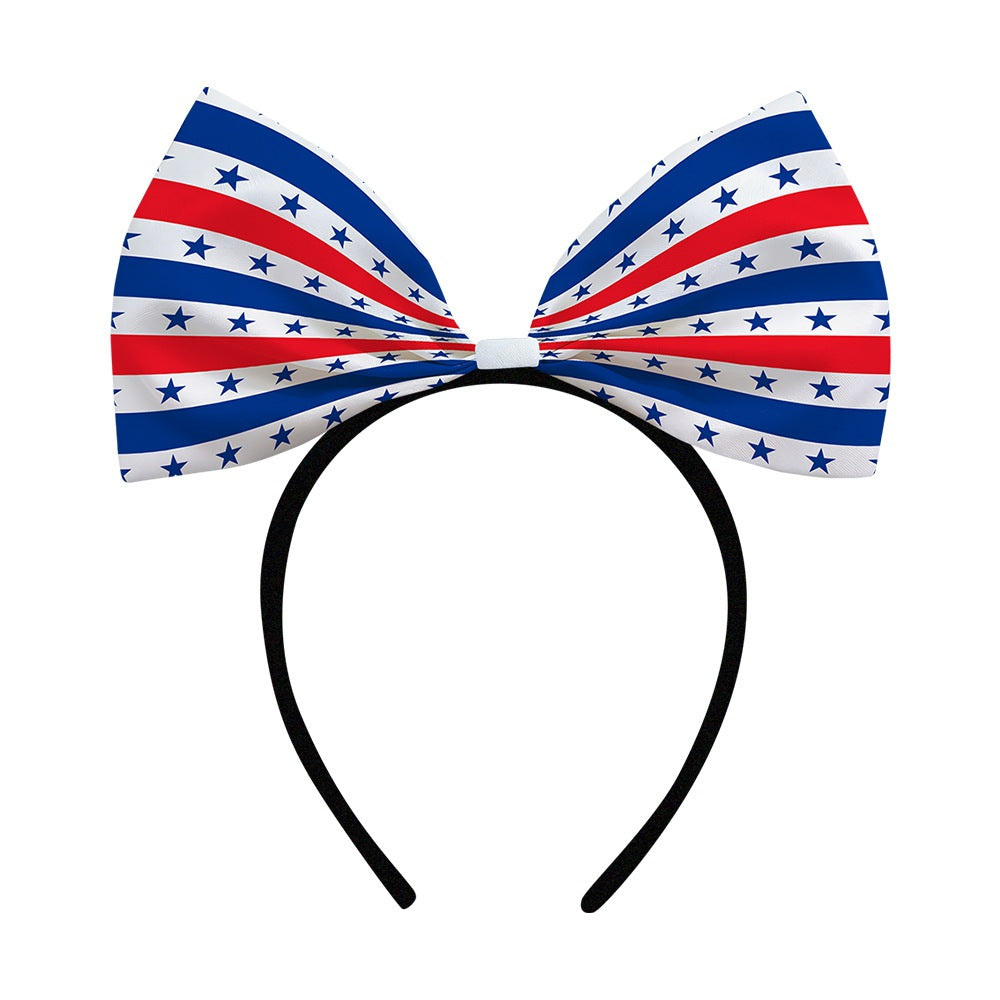 Ladies oversized bow headband with star pattern Kalsten