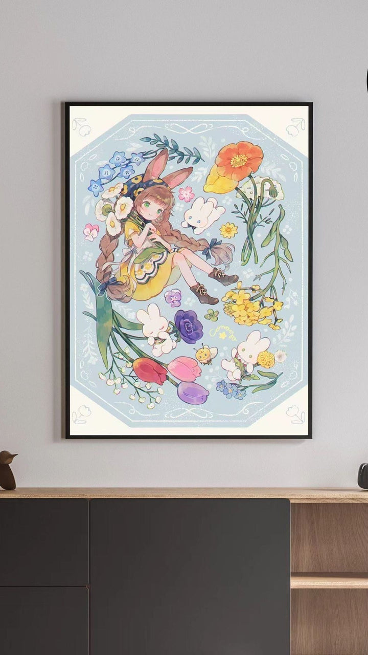 Illustrated Fantasy Character Canvas Art Print Kalsten