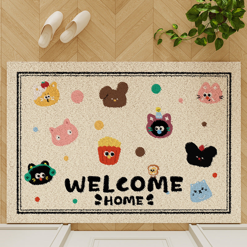 Whimsical Character Plush Welcome Mat