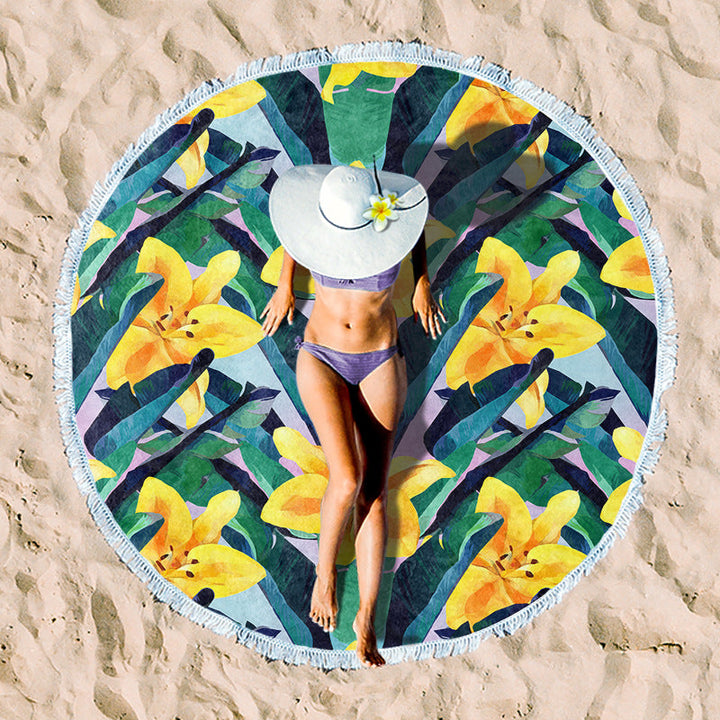 Rundstrand towel with unique sunset design Kalsten