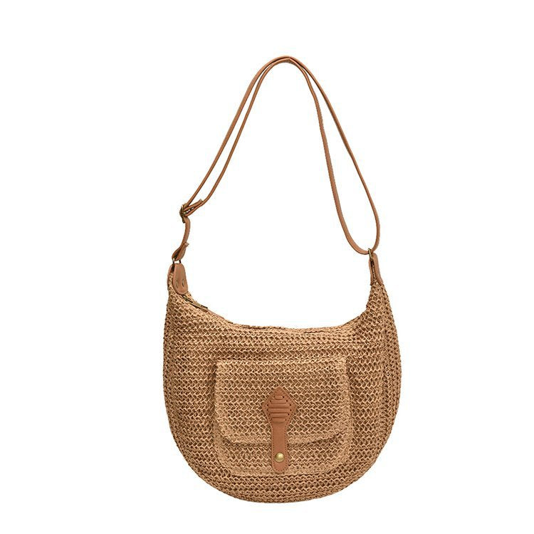 Bucket bag made of fine natural fabric Kalsten
