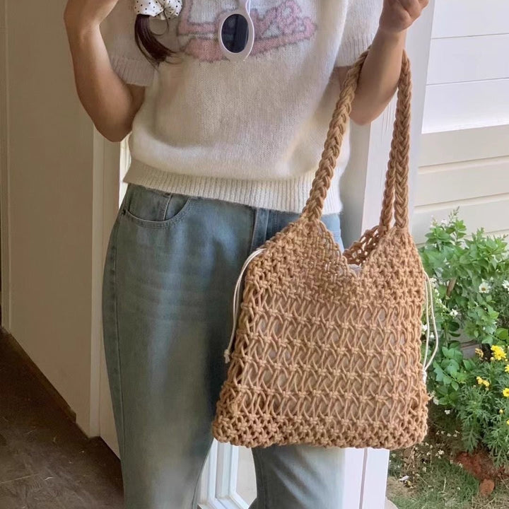 Hand-knotted shopping and beach bag Kalsten