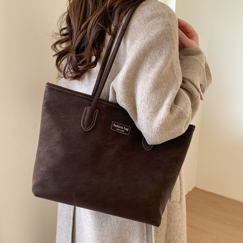 Elegant Faux Leather Tote Bag Kalsten