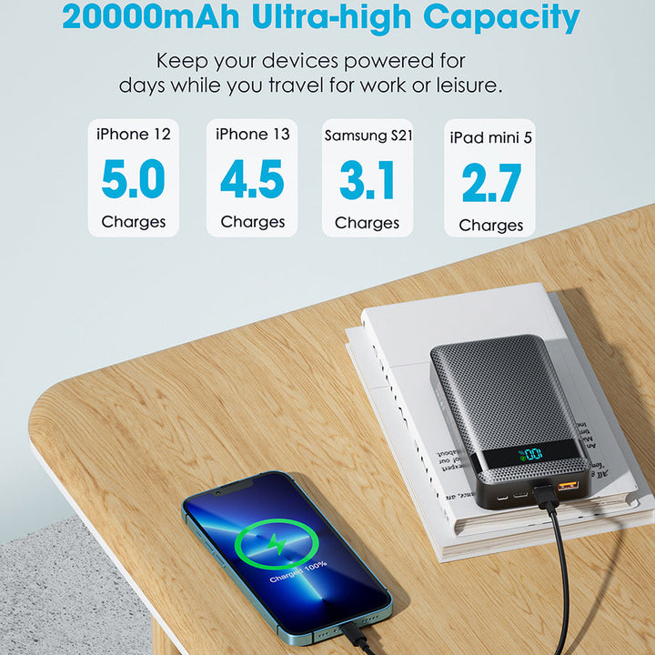 High-performance power bank with digital display and fast charging function Kalsten