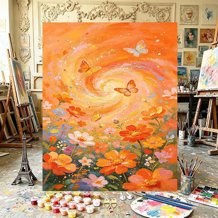 Vibrant Floral Swirl Canvas Art Kalsten