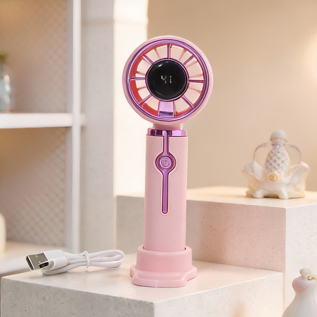 Portable Hand Fan with Digital Temperature Display and USB Charging Function Kalsten