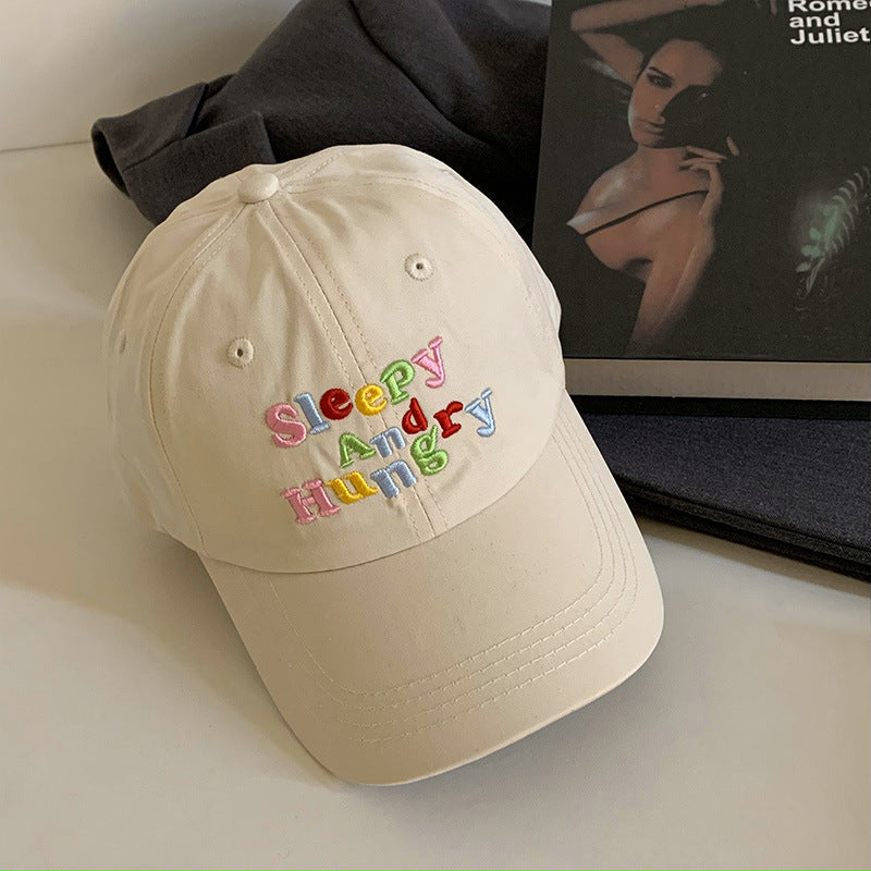Women's Relaxed Cotton Baseball Cap with Playful Embroidery Kalsten
