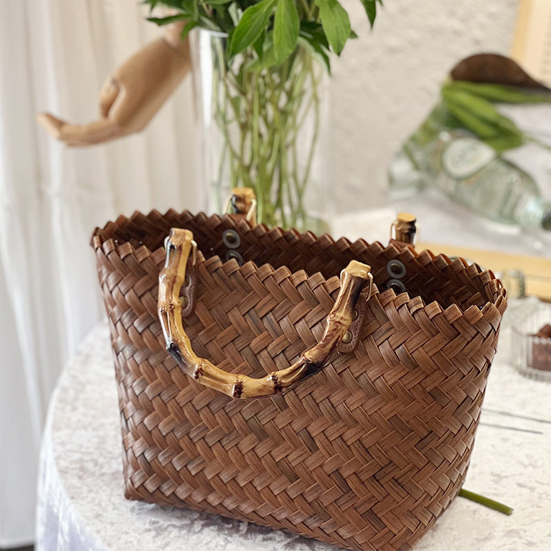 Handbag Made of Woven Bast Kalsten